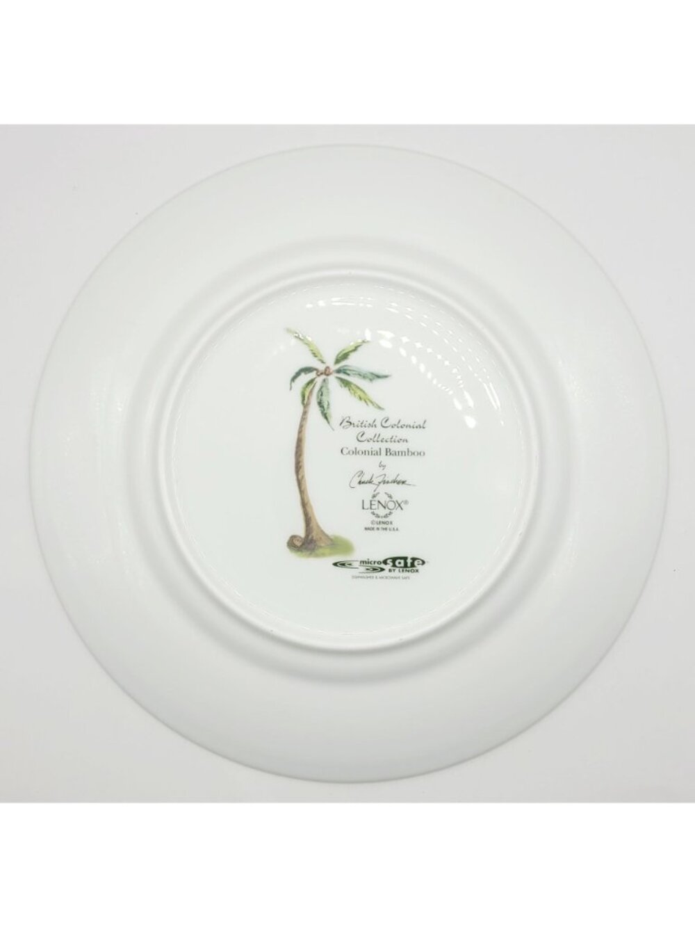 Lenox British Colonial Bamboo Luncheon Plate 9.25" Porcelain Palm Tree - Picture 5 of 7